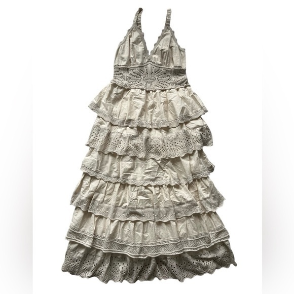 Anthropologie Dresses & Skirts - NWT Cecilia Prado Cream Lace ruffle Dress by Anthropologie